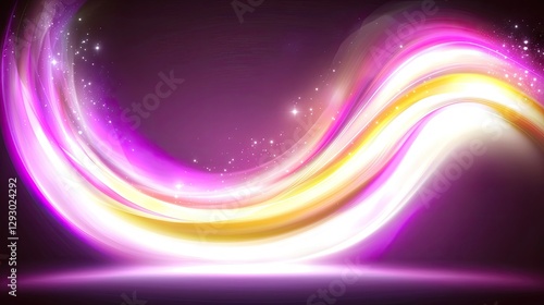 Abstract vibrant light waves background photo