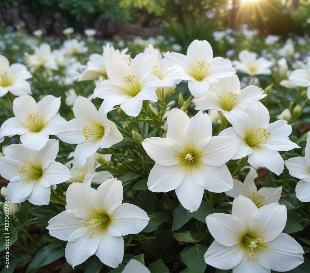 White platycodon grandiflorus in full bloom during summer season, garden bed, vivid, rural, tranquil, macro White platycodon grandiflorus in full bloom during summer season, garden bed, vivid, rural, tranquil, macro