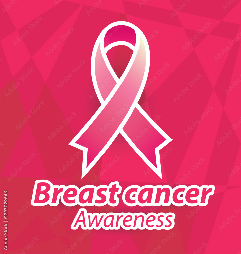healthcare and medicine concept. pink breast cancer awareness ribbon vector illustration. healthcare and medicine concept. pink breast cancer awareness ribbon vector illustration.