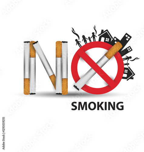 no smoking sign. vector illustration.