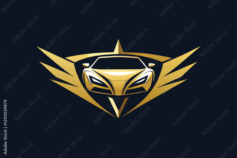 This logo features a sleek car silhouette highlighted by angular design elements, conveying luxury and speed, Design a minimalist logo for a luxury car brand that exudes sophistication This logo features a sleek car silhouette highlighted by angular design elements, conveying luxury and speed, Design a minimalist logo for a luxury car brand that exudes sophistication