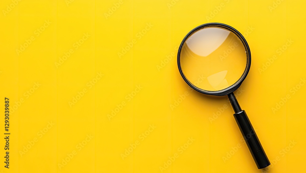 Magnifying glass on yellow background (3) Magnifying glass on yellow background (3)