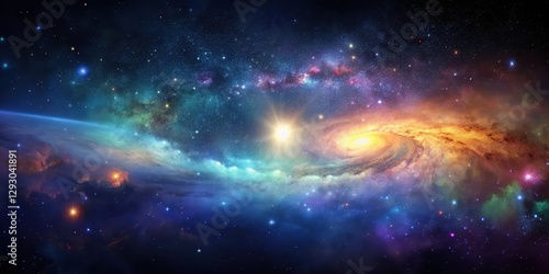 Mysterious Dark Galaxy Background, cosmos, dark abstract spectrum background