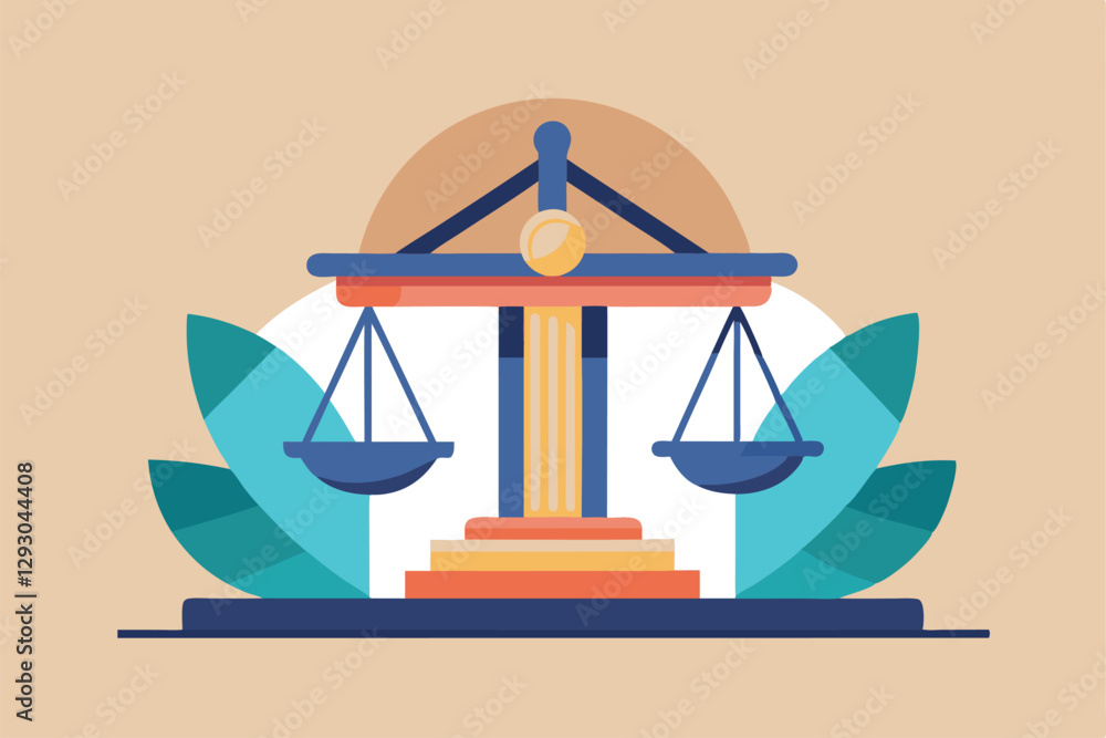 A modern icon showcases balanced scales symbolizing justice in a virtual courtroom setting, Design a sleek icon for a virtual courtroom platform, minimalist simple modern vector logo design A modern icon showcases balanced scales symbolizing justice in a virtual courtroom setting, Design a sleek icon for a virtual courtroom platform, minimalist simple modern vector logo design