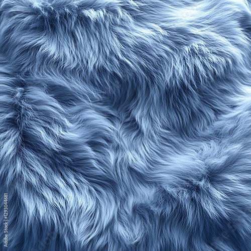 Blue fur texture background closeup