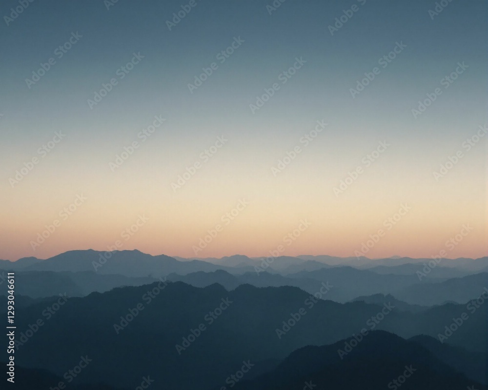 A serene landscape showcasing layered mountains under a gradient sky at dusk, evoking tranquility and natural beauty. A serene landscape showcasing layered mountains under a gradient sky at dusk, evoking tranquility and natural beauty.