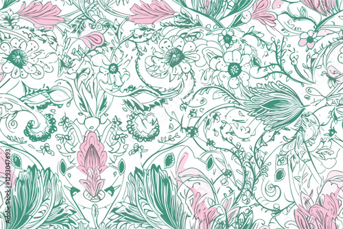 Wallpaper Mural  Cute daisy floral seamless watercolor pattern with watercolor black background. Flower vector illustration. Watercolor print in rustic vintage style, Torontodigital.ca