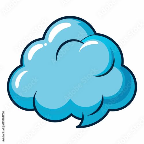 Cloud icon with speech bubble design
