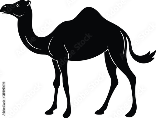 Silhouette vector of a camel