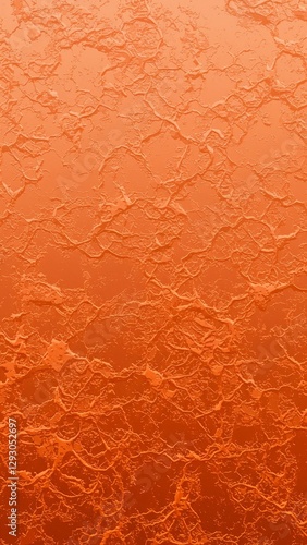 Vibrant orange cracked surface texture