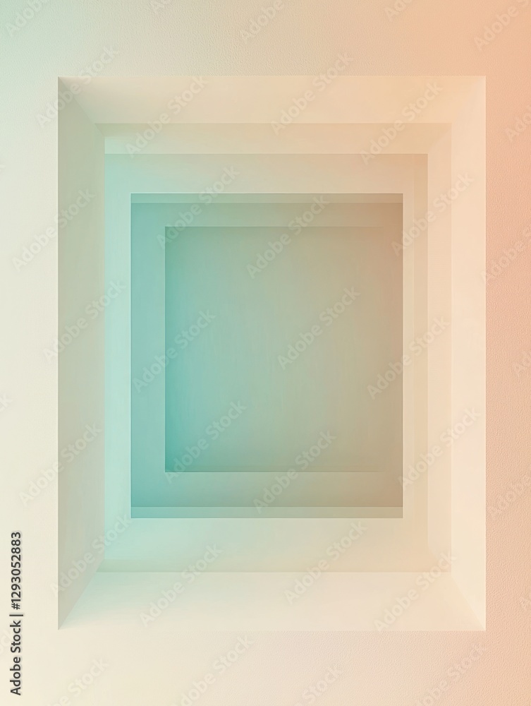 Abstract Geometric Layers in Soft Color Gradient Tones and Shapes Abstract Geometric Layers in Soft Color Gradient Tones and Shapes