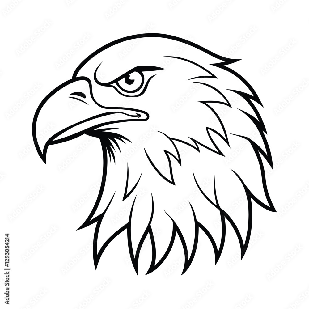 Fototapeta premium eagle head vector illustration