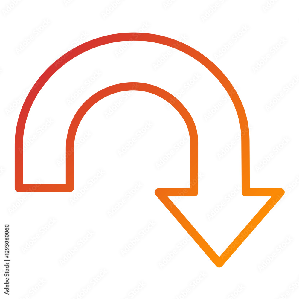 Vector Design Turn Down Icon Style Vector Design Turn Down Icon Style