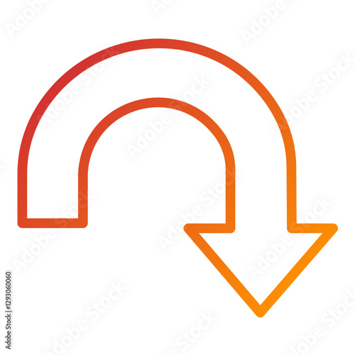 Vector Design Turn Down Icon Style