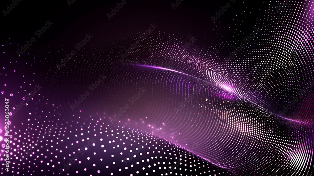 Abstract Purple Particle Wave Digital Art Design Abstract Purple Particle Wave Digital Art Design