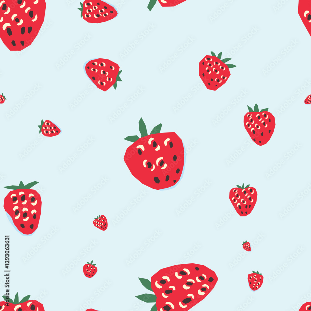 A Vibrant Strawberry Seamless Pattern is perfect for creating Fresh and Exciting Designs. Food background A Vibrant Strawberry Seamless Pattern is perfect for creating Fresh and Exciting Designs. Food background