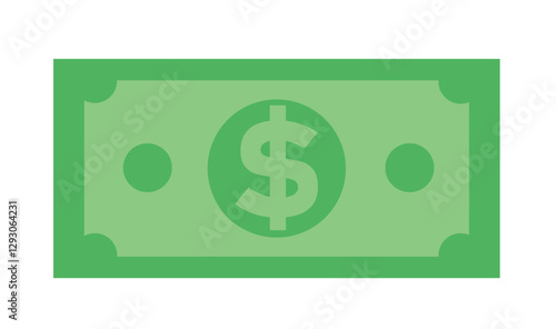 Green dollar bill paper design.