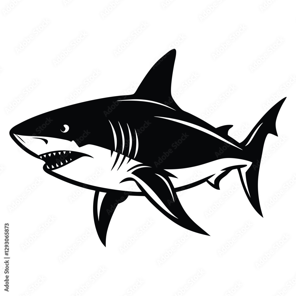 Shark silhouette set vector design big pack of fish illustration and icon Shark silhouette set vector design big pack of fish illustration and icon
