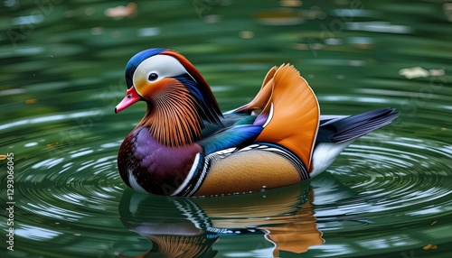 mandarin duck in the water