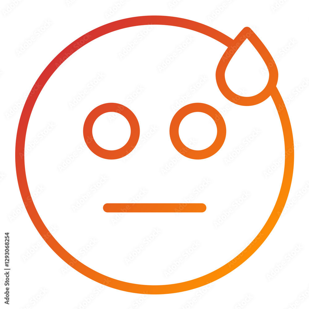 Vector Design Embarrassed Icon Style Vector Design Embarrassed Icon Style