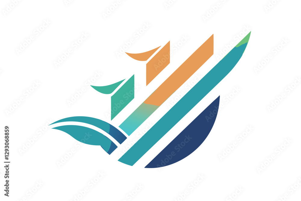 An abstract design features geometric shapes and a gradient to symbolize growth and progress in nature, Incorporate a subtle gradient to symbolize growth and progress in a minimalist logo An abstract design features geometric shapes and a gradient to symbolize growth and progress in nature, Incorporate a subtle gradient to symbolize growth and progress in a minimalist logo