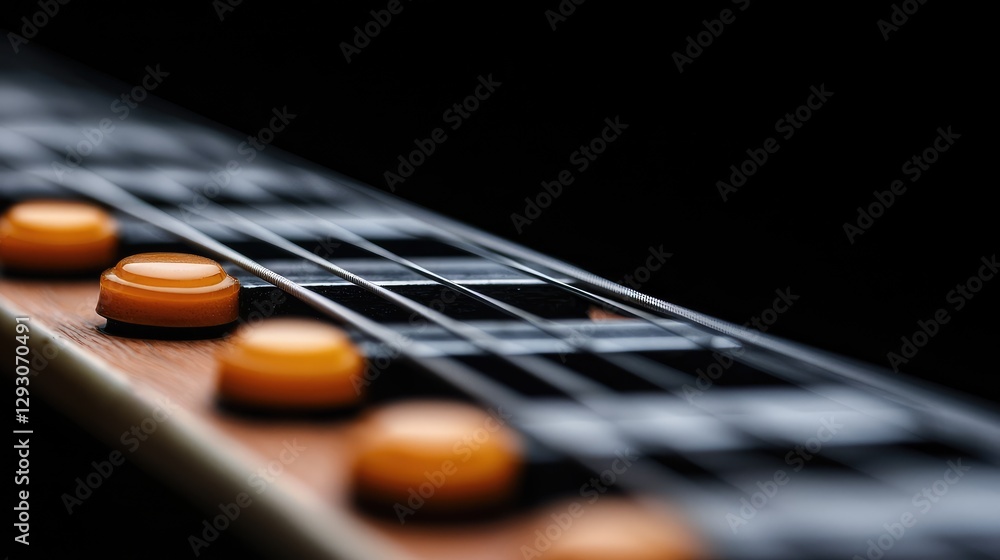 Fototapeta premium Close-up electric guitar fretboard