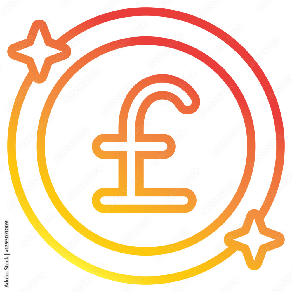 Obraz premium Pound Icon