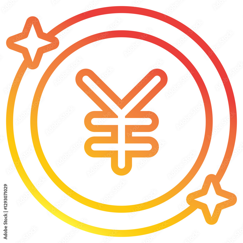 Obraz premium Yen Icon 