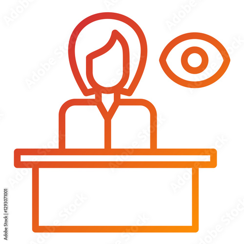 Vector Design Witness Icon Style