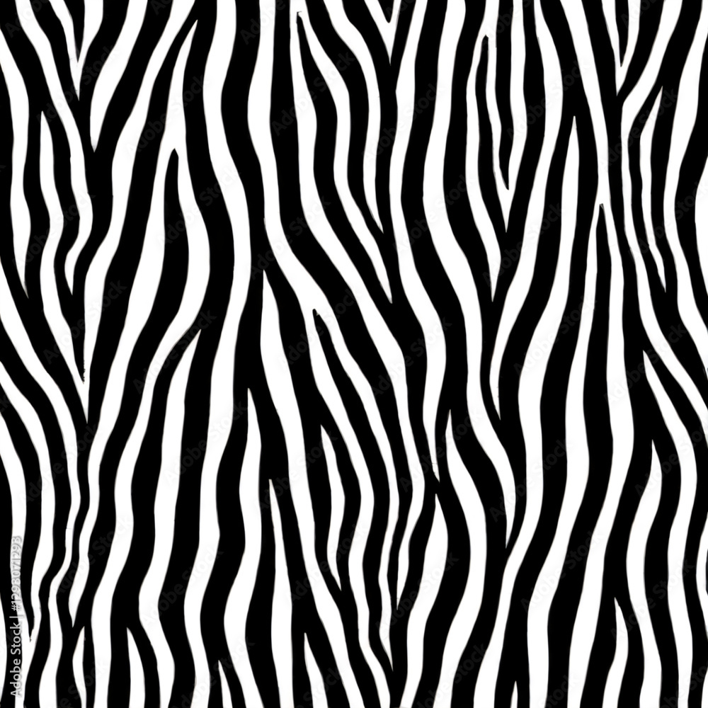 Seamless Zebra Print Pattern Black and White Animal Stripes Seamless Zebra Print Pattern Black and White Animal Stripes