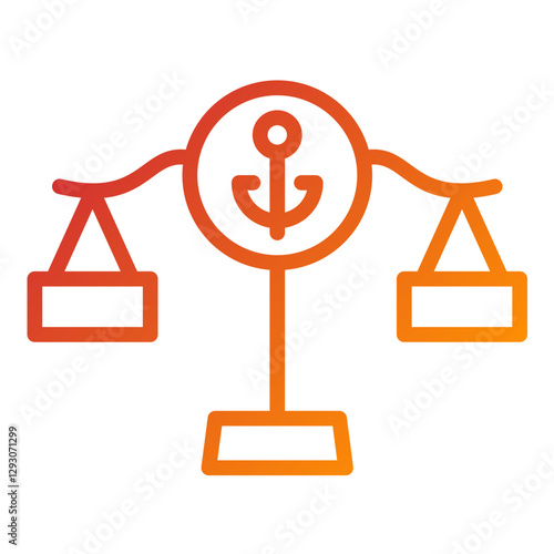 Vector Design Maritime Law Icon Style