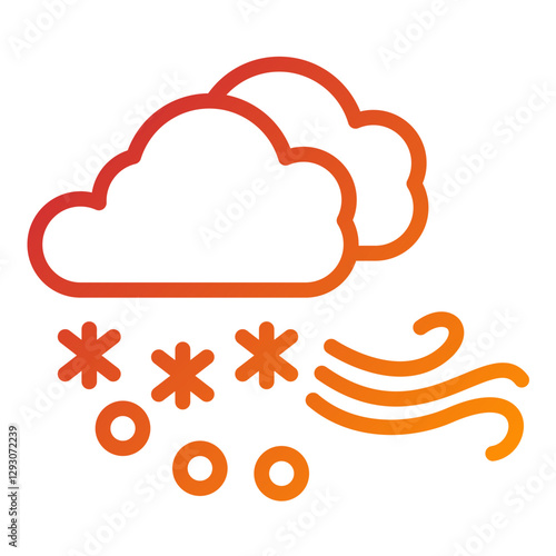 Vector Design Snowstorm Icon Style