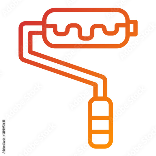 Vector Design Paint Roller Icon Style