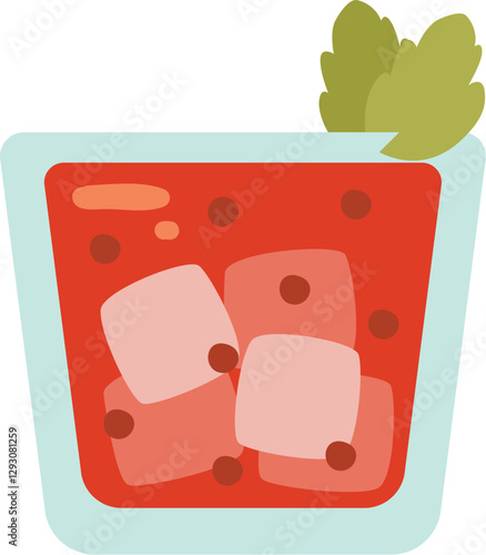 watermelon juice vector illustration 