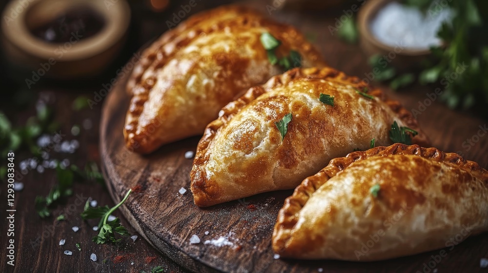 Close-up empanadas, food design Close-up empanadas, food design