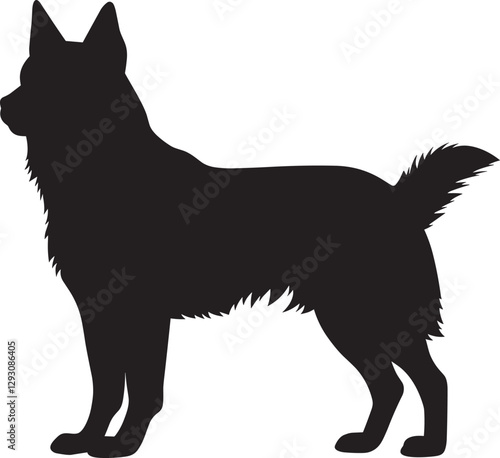 Chinook Silhouette Vector Illustration White Background