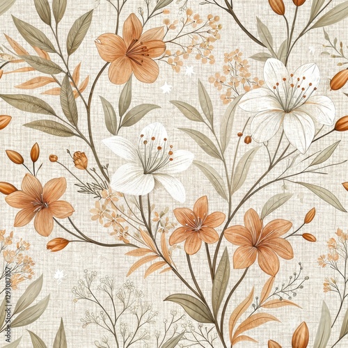 Seamless Floral Patterns Textile Design Home Decor Natural Environment Aesthetic Viewpoint Artistry in Nature