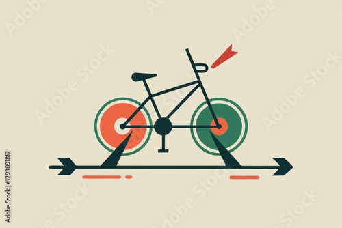 A spin bike and rowing machine are arranged together for a streamlined workout setup in a minimalist space, Spin bike and rowing machine pairing, minimalist simple modern vector logo design