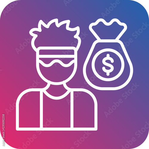 Burglary icon style