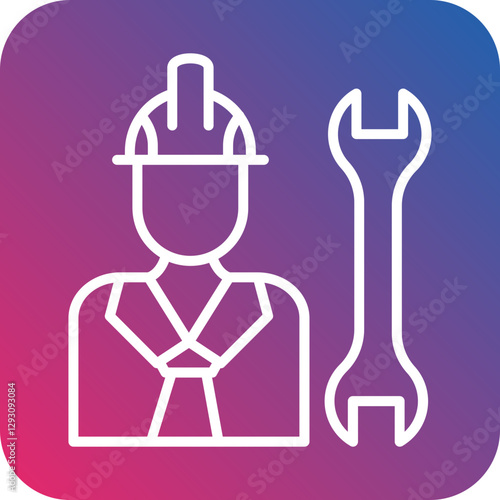 Construction Worker icon style