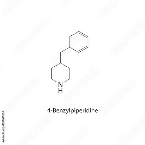 Benzylpenicillin sodium skeletal structure.Antibiotic (Penicillin) compound schematic illustration. Simple diagram, chemical formula.