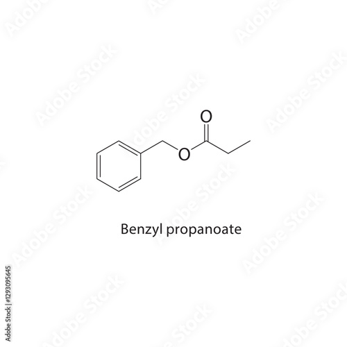 2-Benzylphenol skeletal structure.Phenol Derivative compound schematic illustration. Simple diagram, chemical formula.