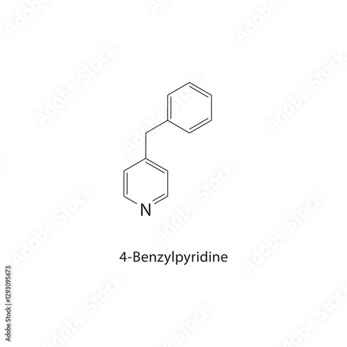 Benzyl phenyl ether skeletal structure.Ether compound schematic illustration. Simple diagram, chemical formula.