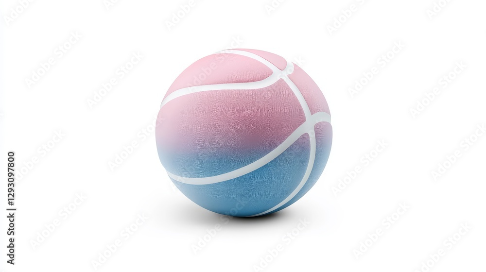 Colorful Basketball with Gradient Design in Pink and Blue Shades Colorful Basketball with Gradient Design in Pink and Blue Shades