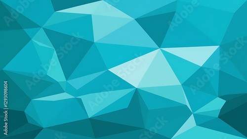 Vector abstract bright blue geometric background, consists of triangles. Polygonal abstract aqua background. Vector illustration