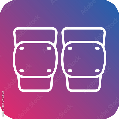 Knee Pad icon style