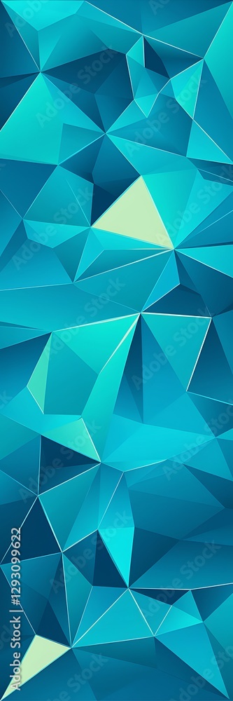Fototapeta premium Vector abstract bright blue geometric background, consists of triangles. Polygonal abstract aqua background. Vector illustration