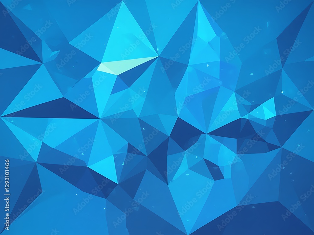 Obraz premium Vector abstract bright blue geometric background, consists of triangles. Polygonal abstract aqua background. Vector illustration