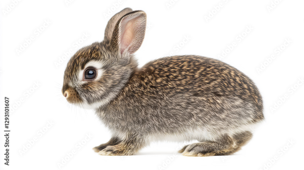 Cute fluffy baby rabbit with soft golden fur sitting on a white background, perfect for Easter, spring, pet lovers, and animal-themed designs Cute fluffy baby rabbit with soft golden fur sitting on a white background, perfect for Easter, spring, pet lovers, and animal-themed designs