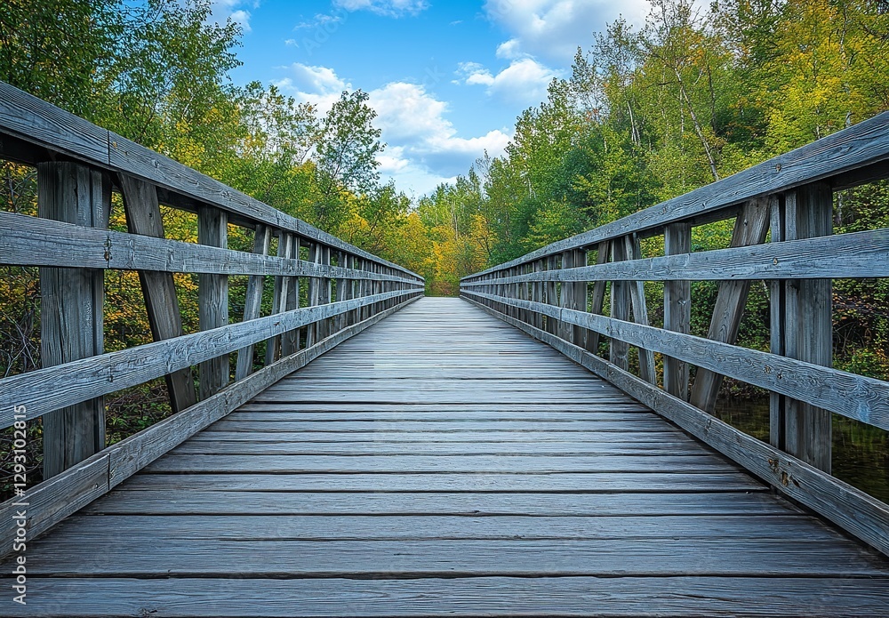 A Wooden Bridge with Arched Railings Spanning a Small Body of Water in a Lush Green Forest, Featuring Sunlight Filtering Through the Trees, Creating a Peaceful and Natural Scene.
A Wooden Bridge with Arched Railings Spanning a Small Body of Water in a Lush Green Forest, Featuring Sunlight Filtering Through the Trees, Creating a Peaceful and Natural Scene.
